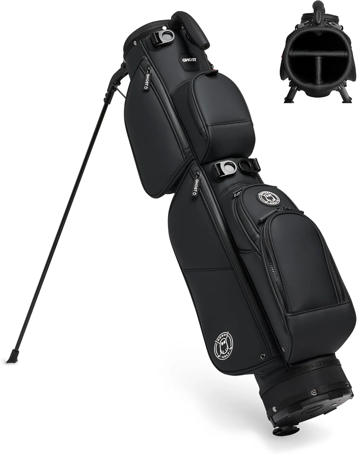 Ghost Golf Stand Bag - Lightweight Golf Bags for Men & Women, 3-Way Dividers with Premium Materials & Magnetic Pocket - Ideal for Walking, Par 3 Courses, and Driving Range