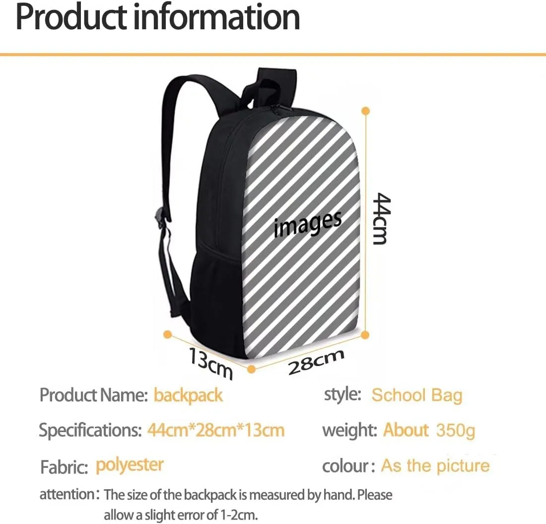 GIFTPUZZ Kids School Backpacks Children Girls Boys Lightweight Polyester Knapsack Travel Rucksack Outdoor Leisure Daypack with Side Bottle Pockets, Cool Dinosaur Print