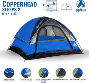 GIGATENT 6′ X 5′ 1-2 Person 3 Season Dome Tent Waterproof & UV Resistant Fabric Carry Bag Included