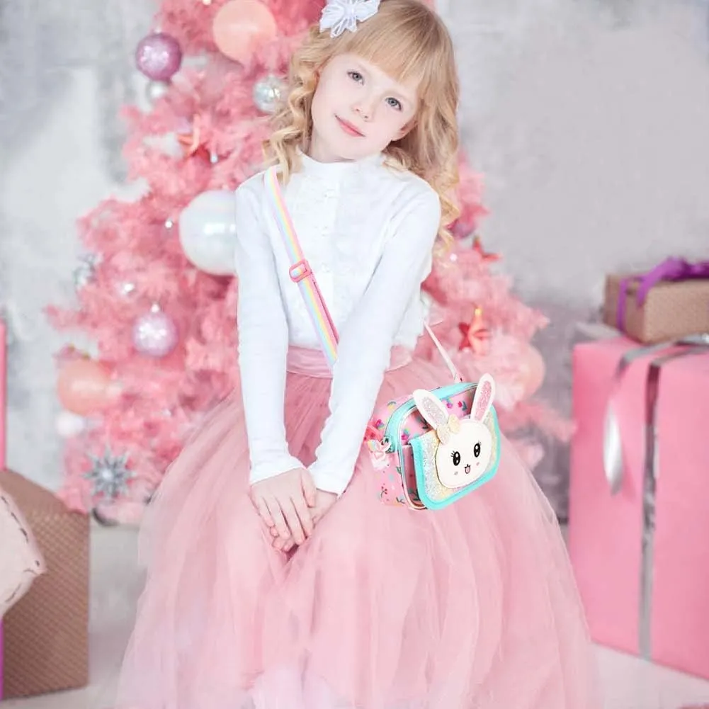 Girls Purse for Kids Age 3-12 - Purse for Little Girl Gifts, Crossbody Bag Bunny