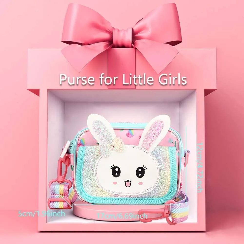Girls Purse for Kids Age 3-12 - Purse for Little Girl Gifts, Crossbody Bag Bunny