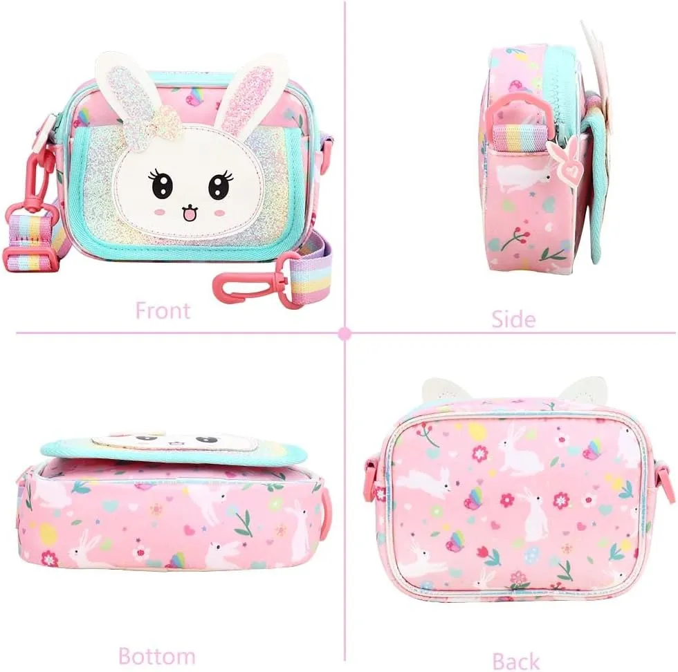 Girls Purse for Kids Age 3-12 - Purse for Little Girl Gifts, Crossbody Bag Bunny