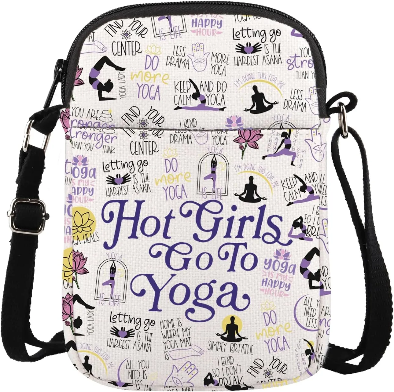 Go To Yoga Gift Yoga Lover Gift Yoga Enthusiast Gift Pilates Yoga Coach Thank You Gift Crossbody Bag