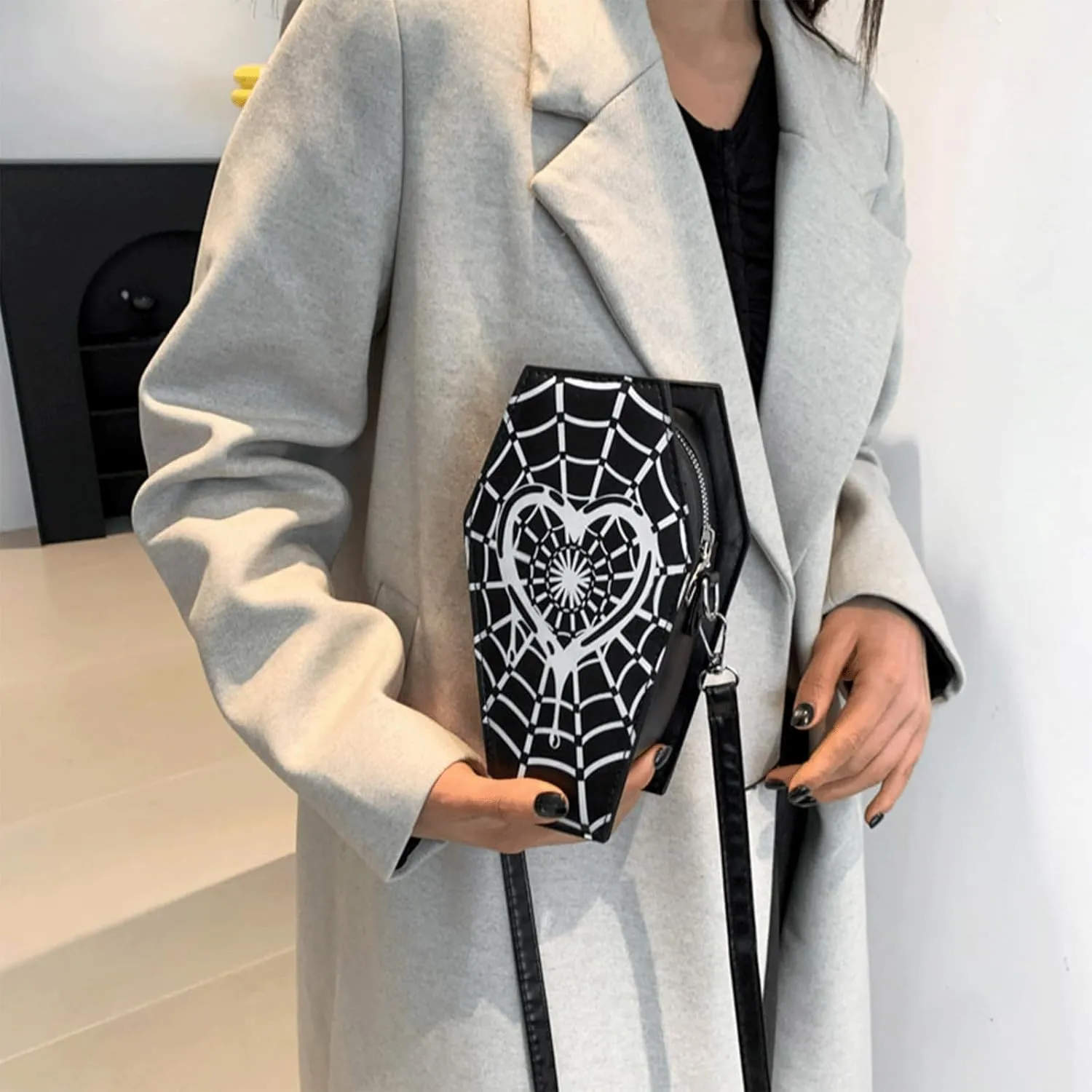Goth Purse Coffin Halloween Purses Clutch Shoulder Bag Small Crossbody Bag Spooky Horror Cute Wallet