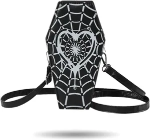 Goth Purse Coffin Halloween Purses Clutch Shoulder Bag Small Crossbody Bag Spooky Horror Cute Wallet