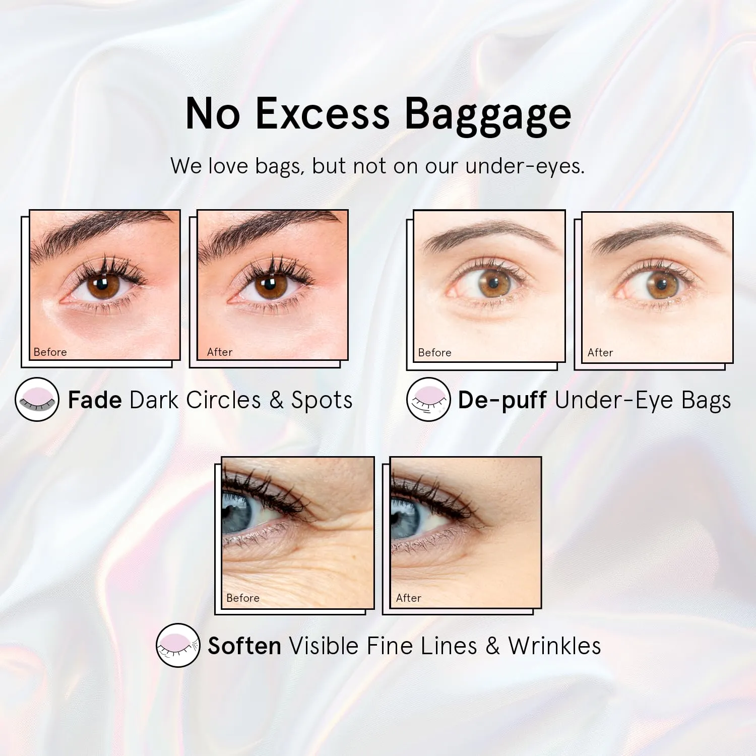 grace & stella Under Eye Patches with Peptides & Rice Extract - Firming Eye Masks for Dark Circles and Puffiness - Iridescent Eye Mask Patches for Firmer-Looking Skin - Vegan, Cruelty-Free, 24 Pairs
