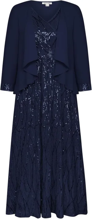 GRACE KARIN 2024 Women's Two Piece Sequin Dress with Jacket Mother of The Bride Dresses Homecoming Wedding Guest Dresses