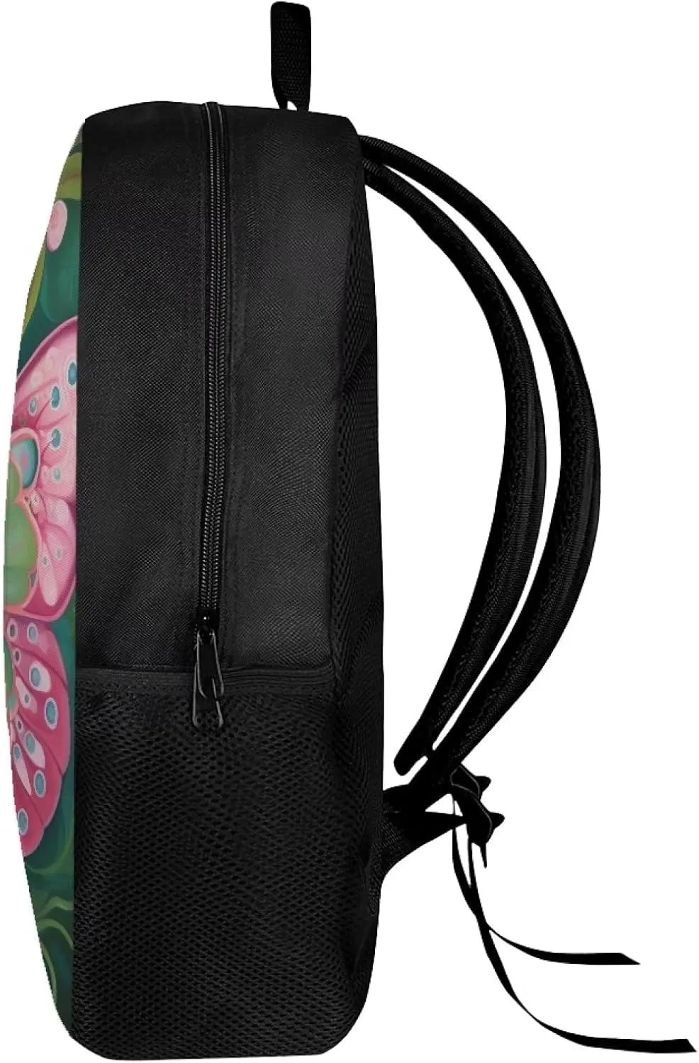Green Cute Backpack for Girls 17 Inch Bookbag Comfy Padded Lightweight Cartoon Butterfly Backpacks for Girls Kids Student Personalized Durable Large Capacity Travel Daily School Bag