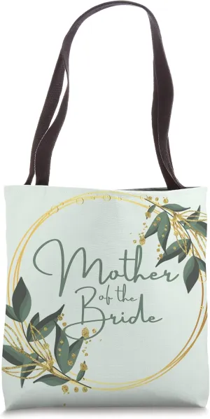 Green Floral Mother of the Bride Tote Bag