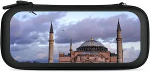Hagia Sophia Istanbul Turkiye Compatible with Switch Carrying Case Hard Travel Game Bag Pouch with 15 Games Accessories
