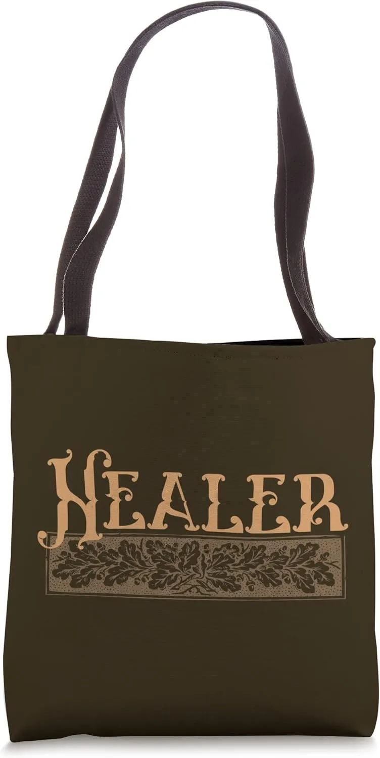 Healer Floral Shaman Spiritual Vintage Tote Bag