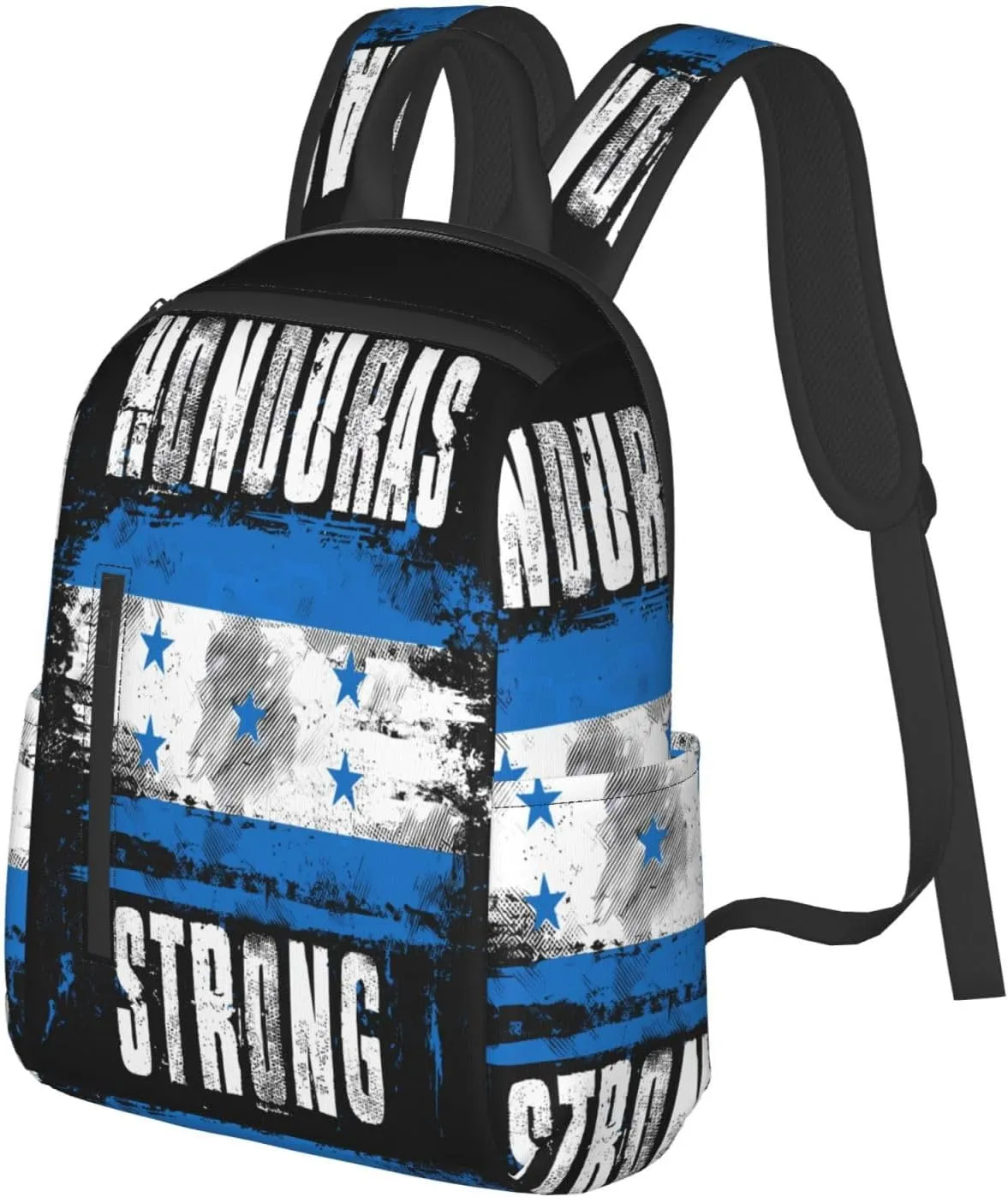 Honduras Strong Graffiti Flag Casual Backpacks Large Capacity Laptop Backpack Sports Fitness Rucksack Travel Carry-On Daypack Work Bag for Outdoor Camping