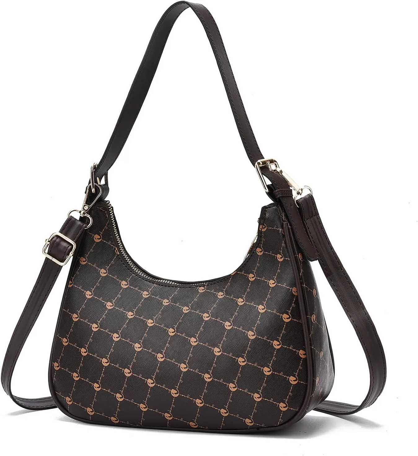 I IHAYNER Shoulder Bags for Women Chic Hobo Tote Handbag Classic Clutch Bag Underarm Purse with Zipper Closure