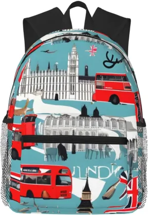 I Like London print Lightweight duffel bag, travel hiking daypack, comfortable backpack, sports bag
