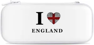 I Love England Britain Compatible with Switch Carrying Case Hard Travel Game Bag Pouch with 15 Games Accessories