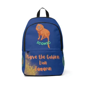 Iconic Golden Lion Tamarin Unisex Fabric Backpack