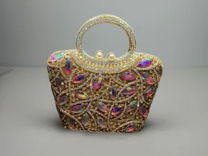 Iridescent Swarovski crystal purse