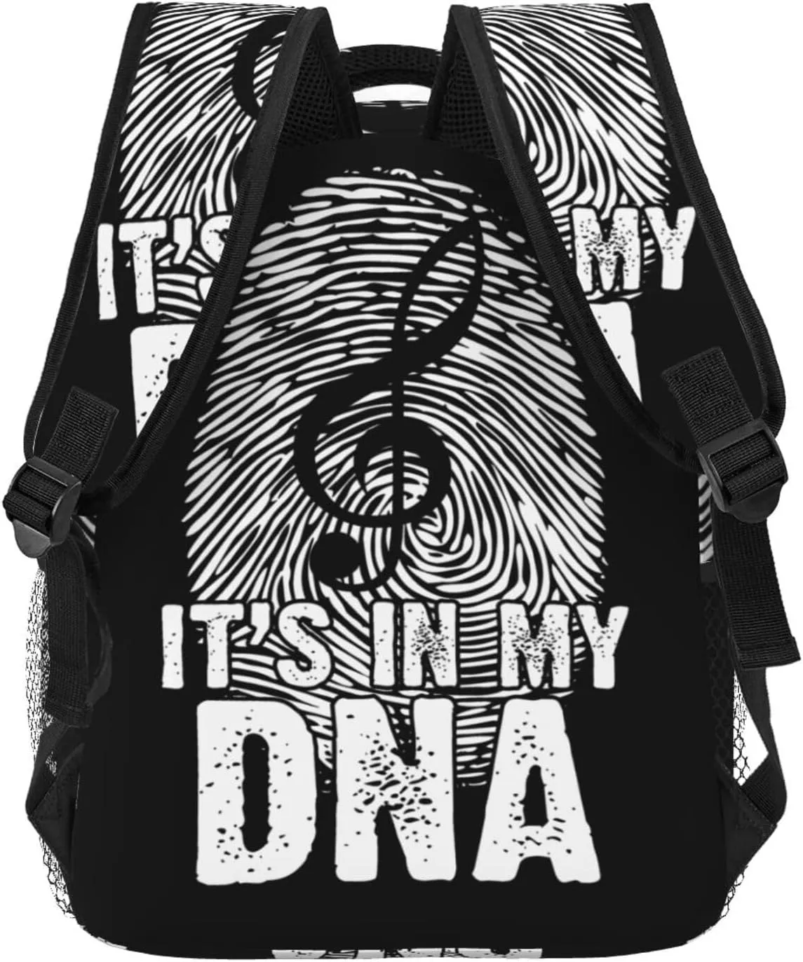 It's In My DNA Music Lover Musician Casual Backpack Sport Backpacks Work Travel Rucksack Lightweight Laptop Daypack Adjustable Straps Bags with Pockets for Cycling Hiking