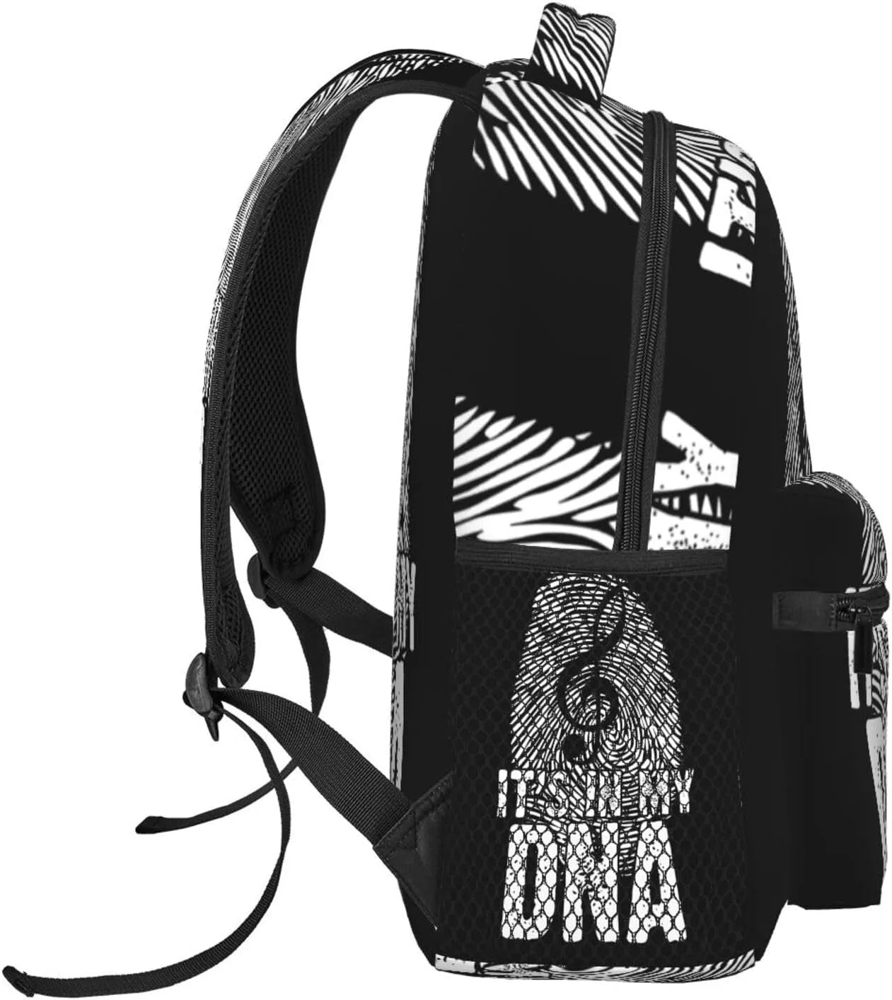 It's In My DNA Music Lover Musician Casual Backpack Sport Backpacks Work Travel Rucksack Lightweight Laptop Daypack Adjustable Straps Bags with Pockets for Cycling Hiking