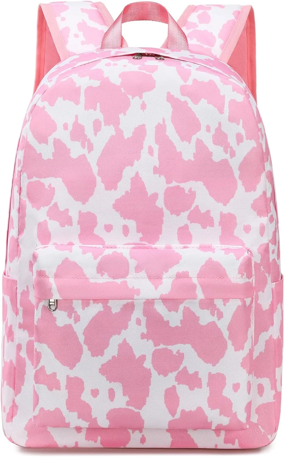 JIANYA Girls Backpack for School, Cow Print Backpack Elementary Kids School Bag Travel Back Pack Pink Bookbag for Girl