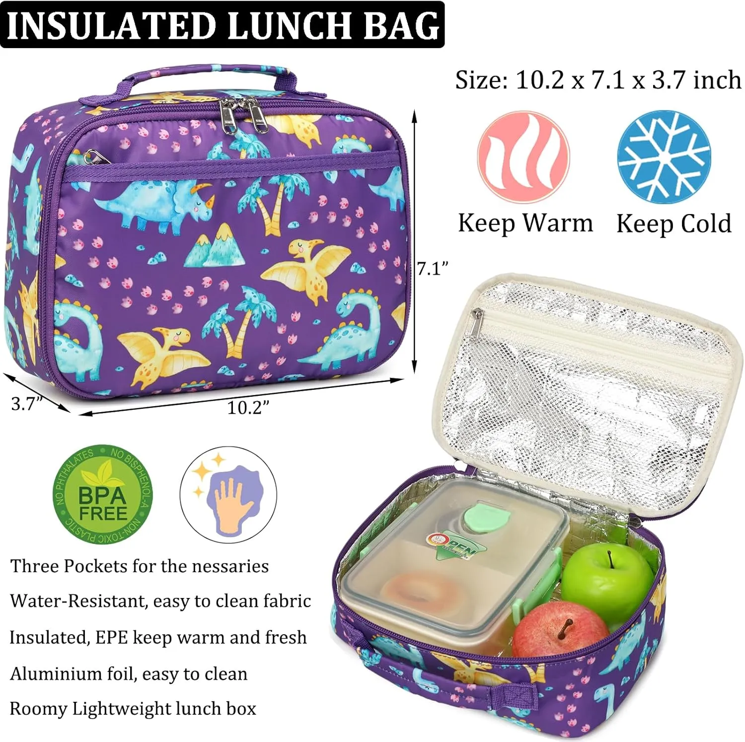 JIANYA Kids Backpacks for School Girls Kindergarten Emelentary Girls School Backpack with Lunch Box