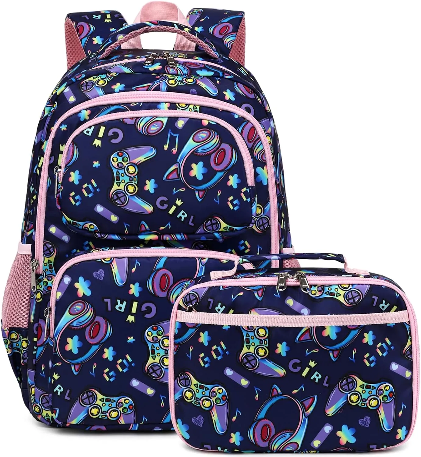 JIANYA Kids Backpacks for School Girls Kindergarten Emelentary Girls School Backpack with Lunch Box