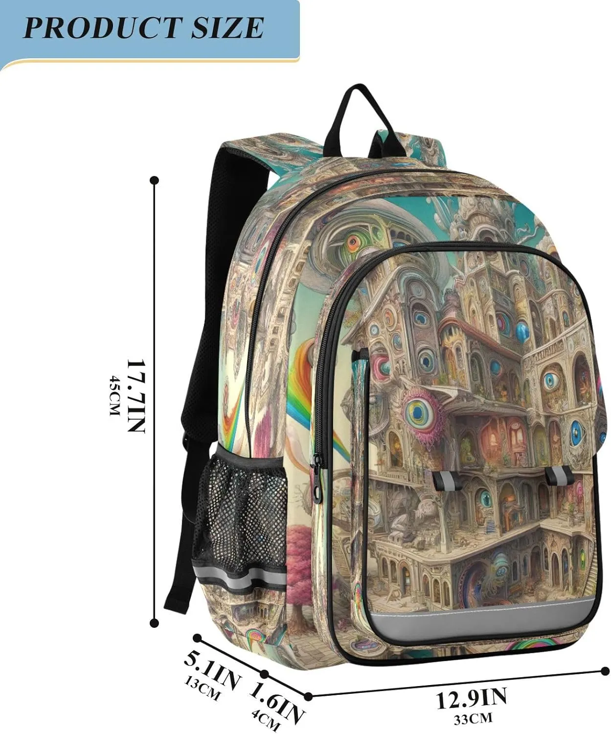 Joisal Cartoon Peculiar Villa Kids Bookbag for Girls Boys Waterproof Backpack Laptop