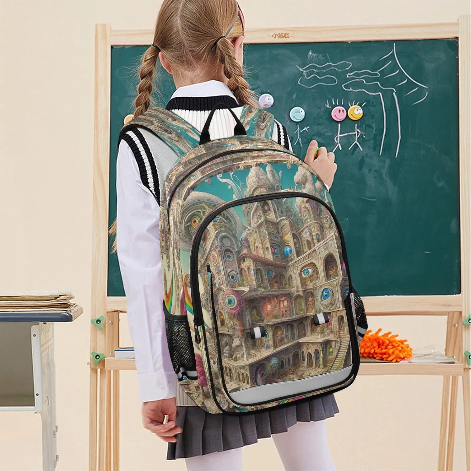 Joisal Cartoon Peculiar Villa Kids Bookbag for Girls Boys Waterproof Backpack Laptop