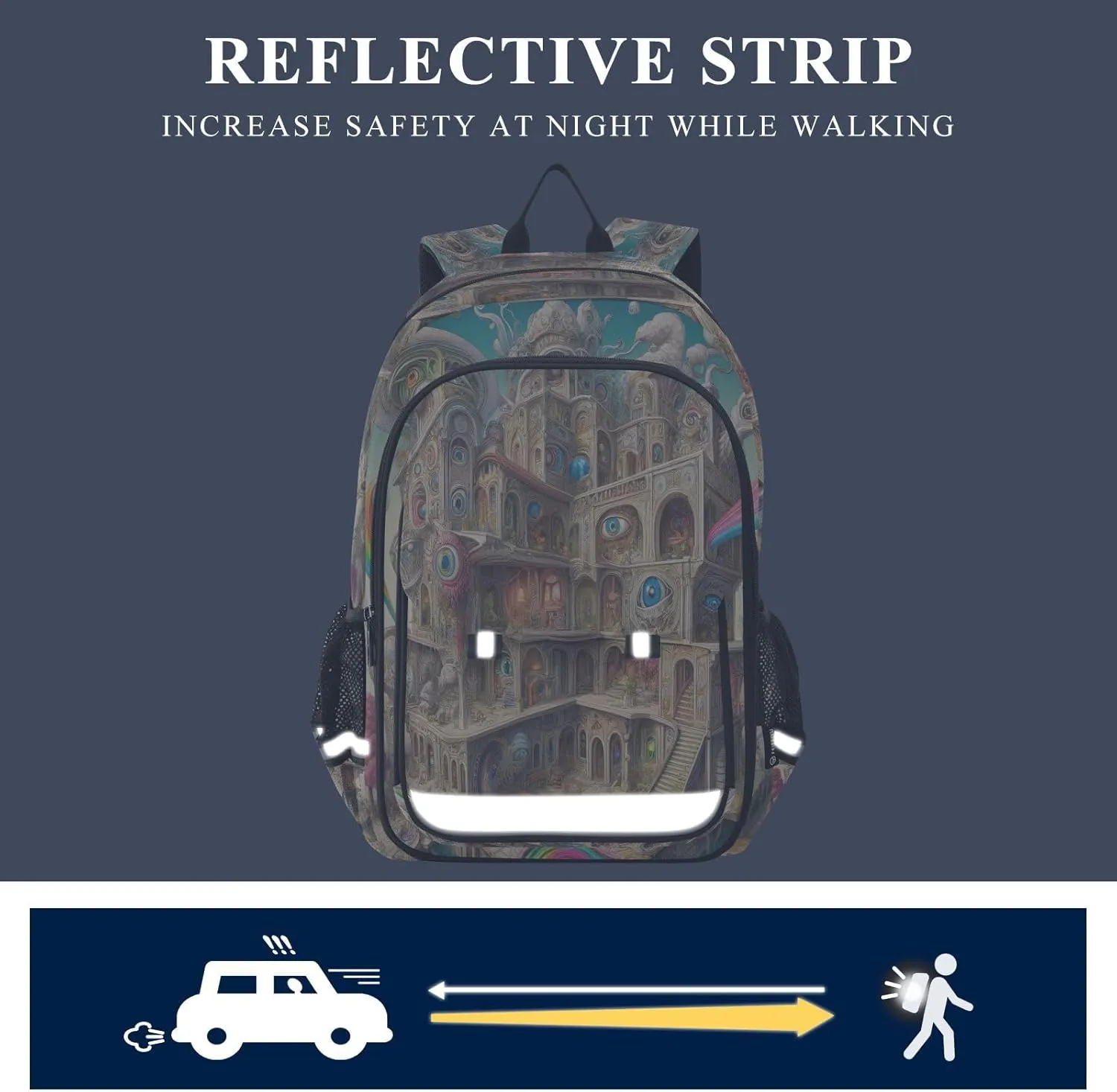 Joisal Cartoon Peculiar Villa Kids Bookbag for Girls Boys Waterproof Backpack Laptop