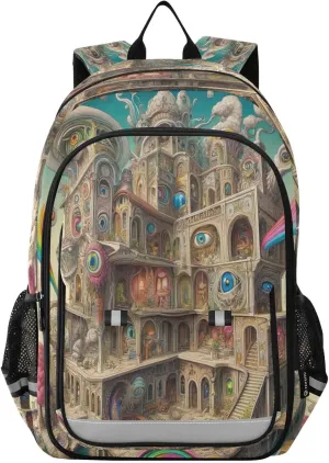 Joisal Cartoon Peculiar Villa Kids Bookbag for Girls Boys Waterproof Backpack Laptop