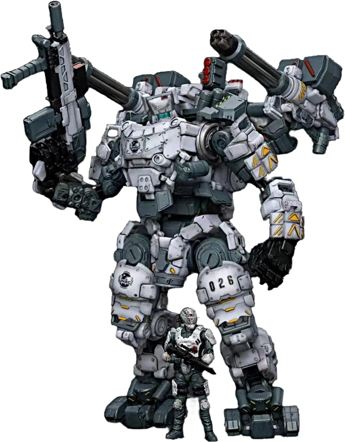 JOYTOY 1/18 Action Figures Steel Bone Mecha Snow Collectible Model (Soldier Figure Included)