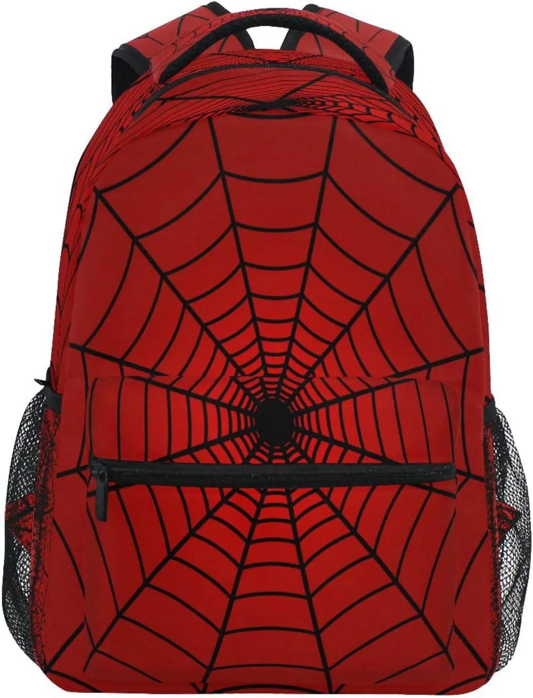 Kcldeci Toddler Backpack for School Red Spider Web Boys Girls Kids School Bags Bookbag Elementary Children Bookbags Casual Travel Back Pack