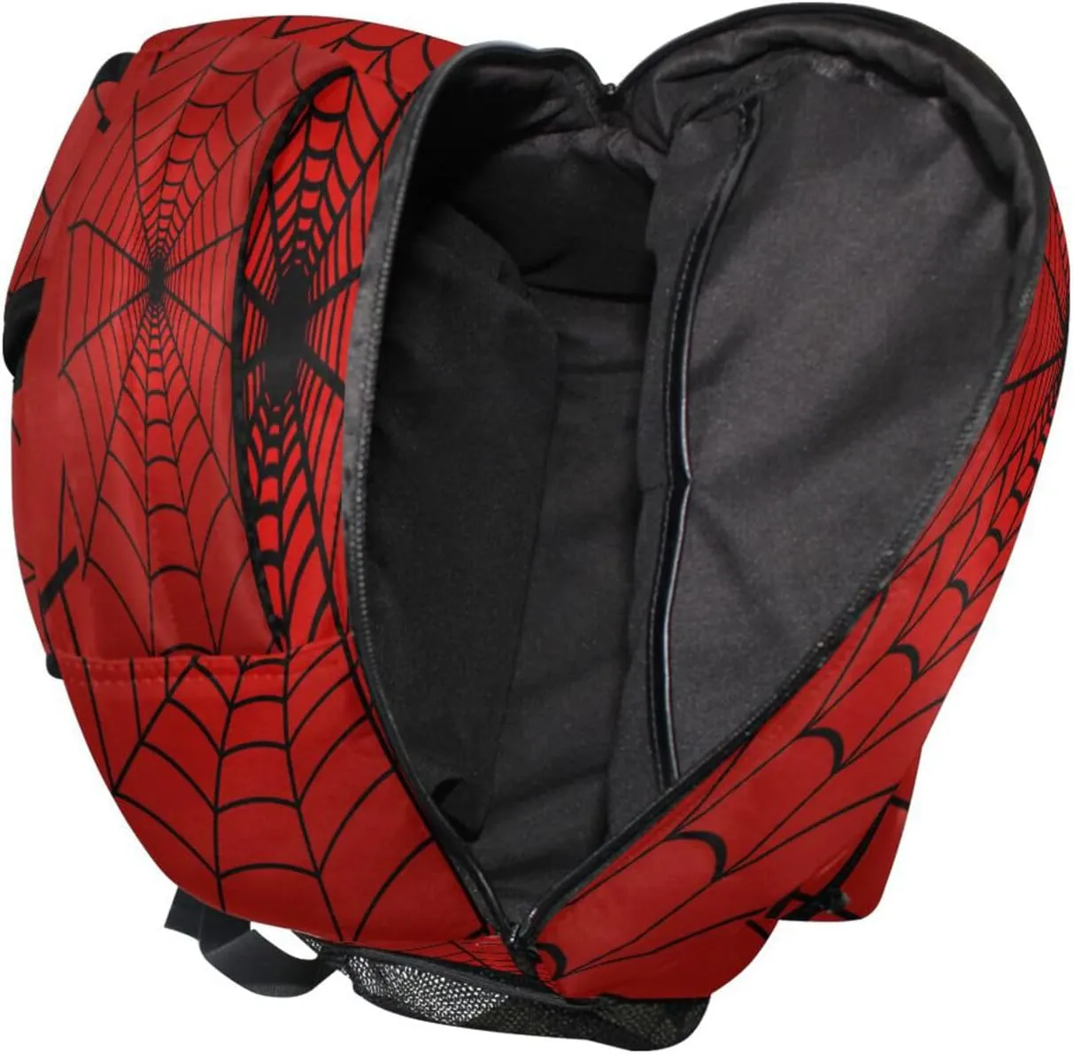 Kcldeci Toddler Backpack for School Red Spider Web Boys Girls Kids School Bags Bookbag Elementary Children Bookbags Casual Travel Back Pack