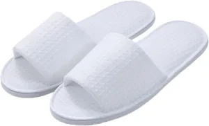 KHC-KHF Spa Slipper- 5 Pairs of Velvet Open Toe Slippers with Travel Bags- One Size Fit Most Men and Women for Spa