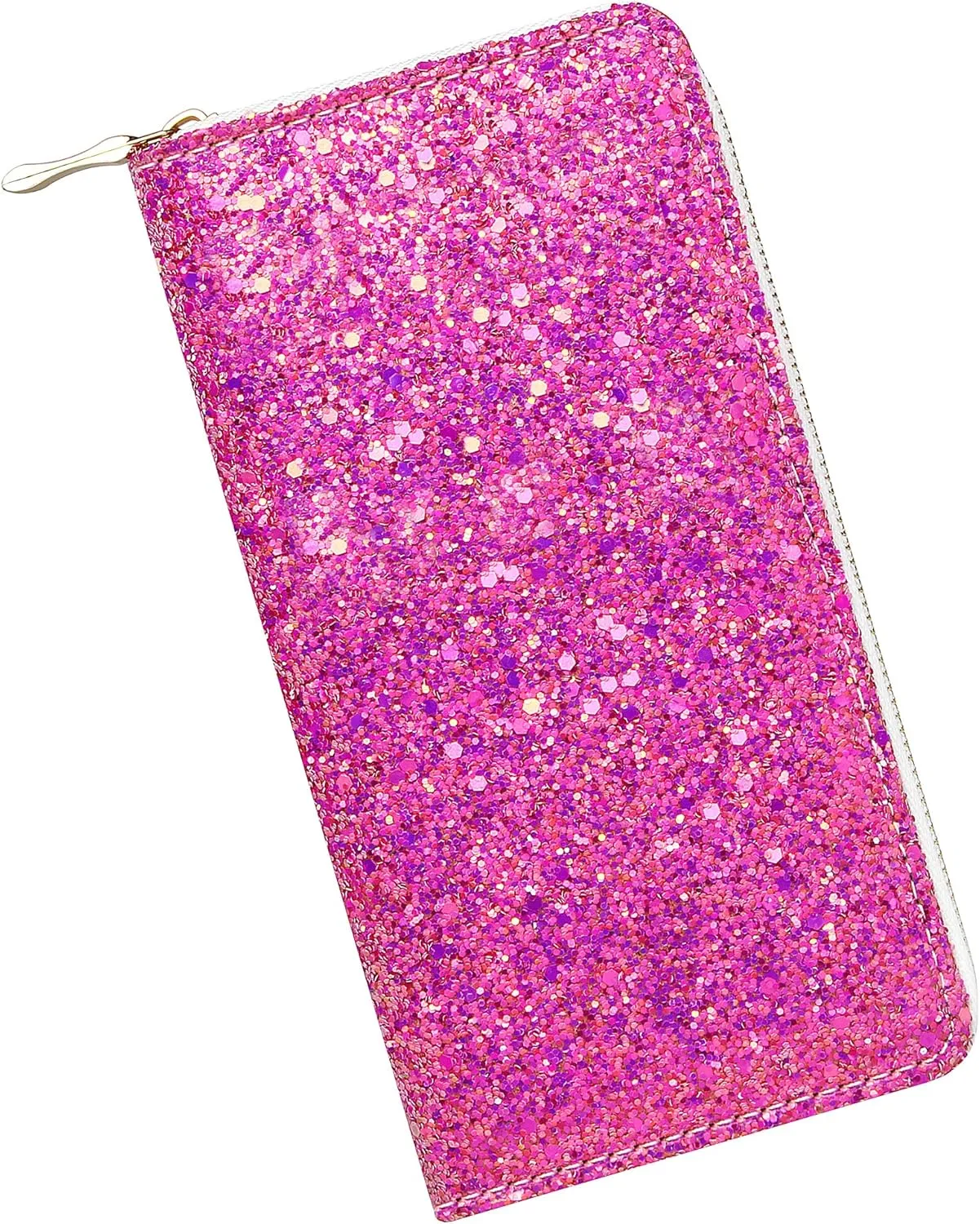 KUKOO Glitter Wallet for Women Shiny Long Phone Clutch Purse Ladies Card Holder