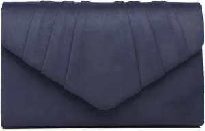 Labair Women's Evening Handbags Pleated Suede Evening Bag Velvet Clutch Bag Wedding Bridal Formal Purse.