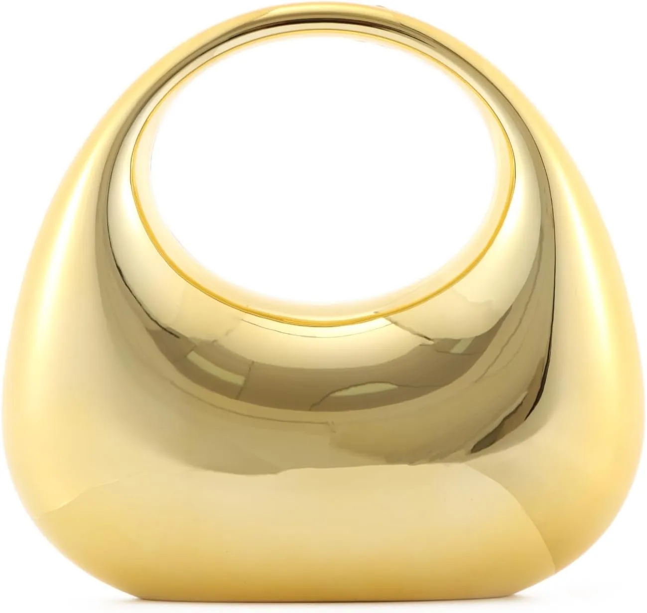 Lanpet Women's Moon Shape Unique Handbag Acrylic Top-handle Purse Crossbody Evening Handbag