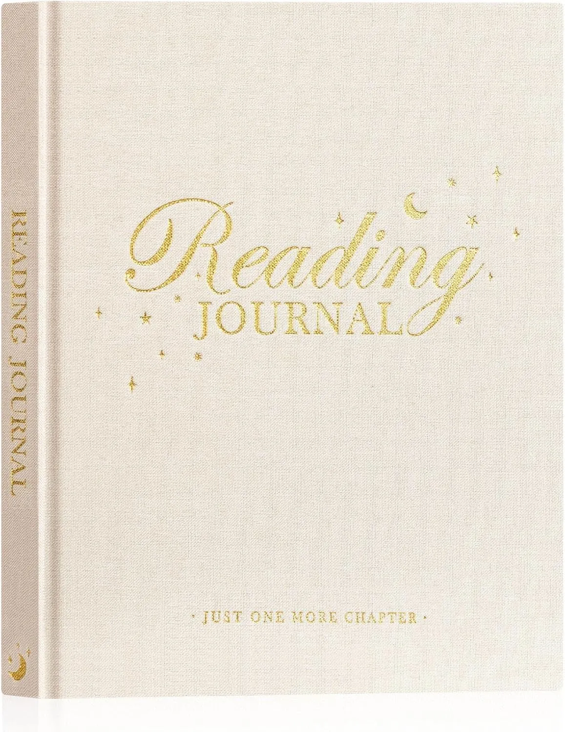 Lanpn Reading Journal Book Journal for Book Lovers Readers, 9.3" x 7.7" Book Tracker Journal, Linen Hardcover Reading Log Book with 52 Book Reviews, 158 Pages Reading Notebook Bookish Gifts (Beige)