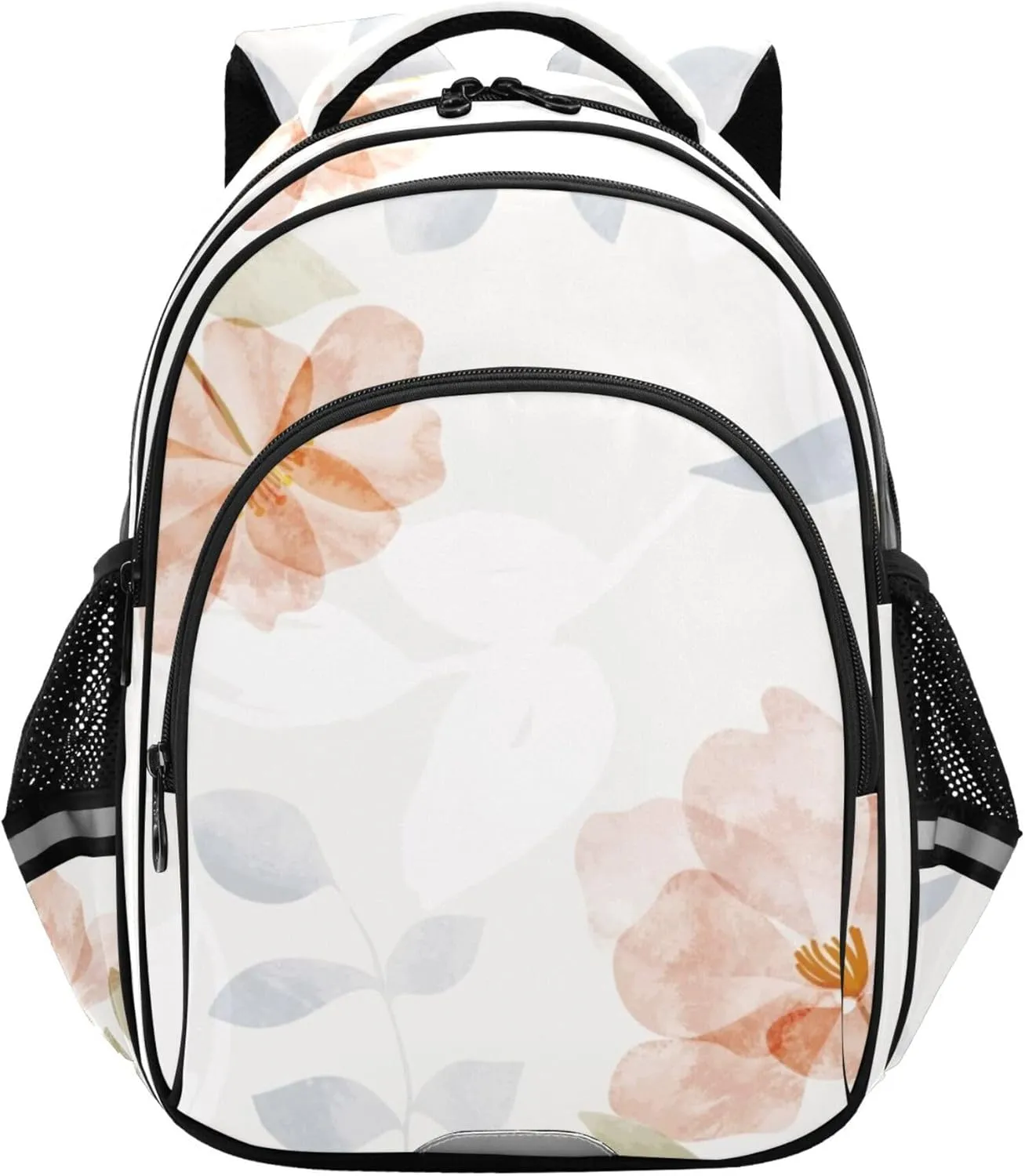 Large Casual Daypack for Men Women - Luxury Botanical Leaves Lightweight Travel Laptop Backpack Shoulder Bag Hiking Backpacks