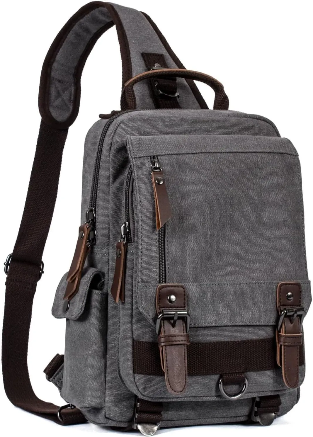 Leaper Retro Crossbody Bag Sling Bag Canvas Messenger Bag for Men Women Shoulder Bag Crossbody Handbags Satchel Travel Bag