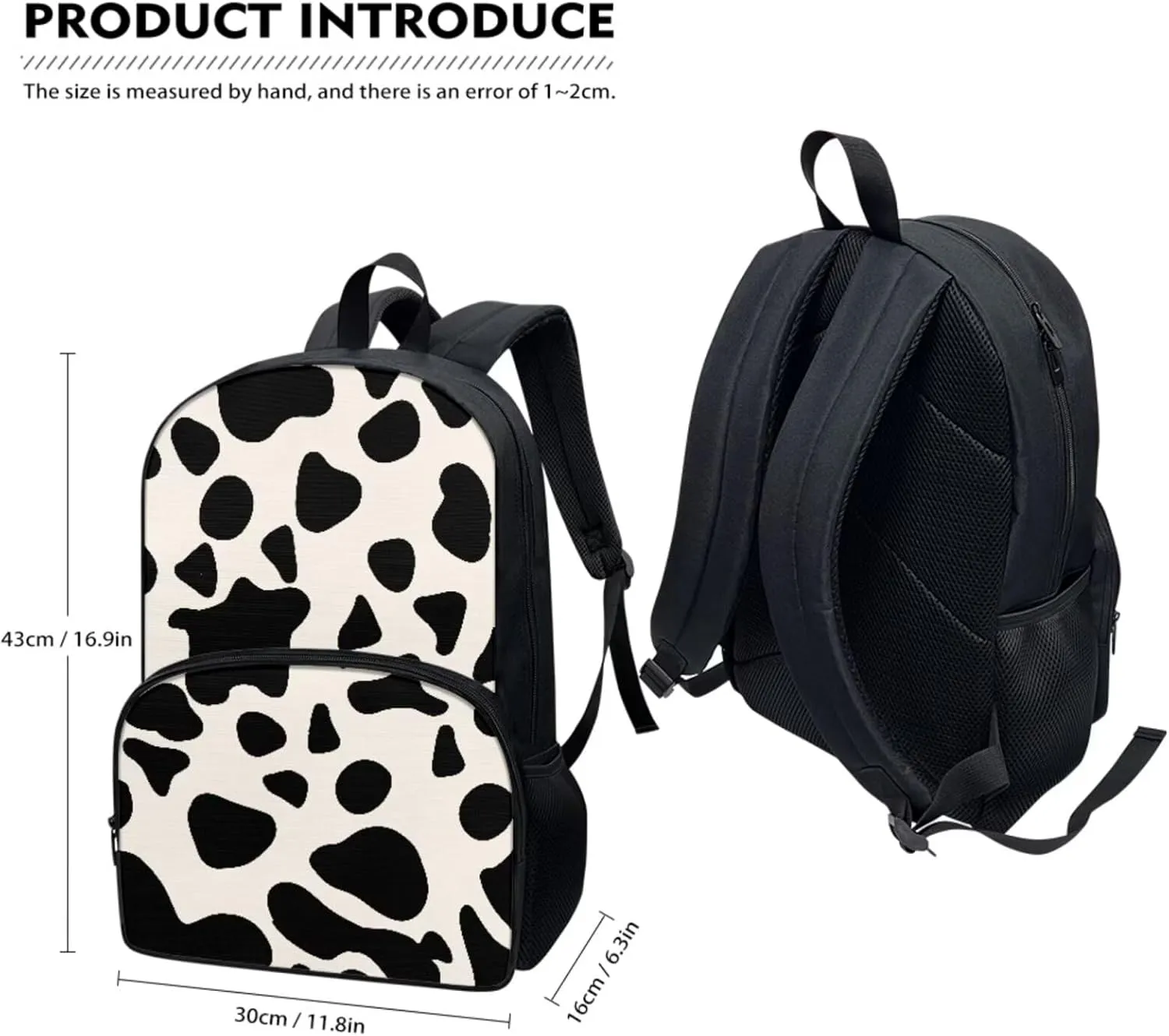 Leopard Print Middle School Backpacks for Girls with Lunchbox Casual Boys School Bag 12 to 14 Years Old Keep Warm Lunch Bag for Great Gifts for Friends