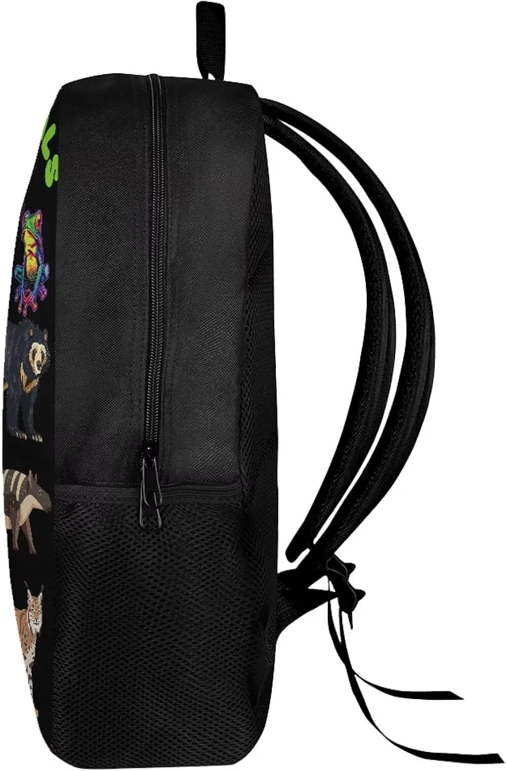 Leopard Red Eye Frog Alligator Print Kids Backpack for Boys Girls Elementary Cute Zoo Animal School Bag 17 inch Multifunctional Large Capacity Durable Travel Backpack
