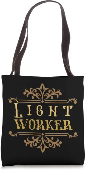 Lightworker Healer Floral Esoteric Vintage Tote Bag