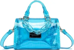 Like Dreams Holographic Purse for Women, Detachable Inner Pouch Crossbody Bag, Iridescent Top Handle Satchel
