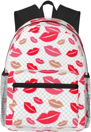 Lips print Lightweight duffel bag, travel hiking daypack, comfortable backpack, sports bag