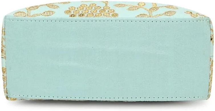 LONGING TO BUY Potli Bags for Women Embroidered Evening Purses with Gold Pearl Handle, Indian Women Potli Bags for Wedding