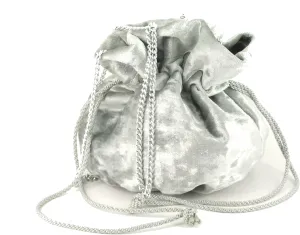 LONI British Hand Made Fantasy Suede Velvet Drawstring Clutch Shoulder Cross-body Bag