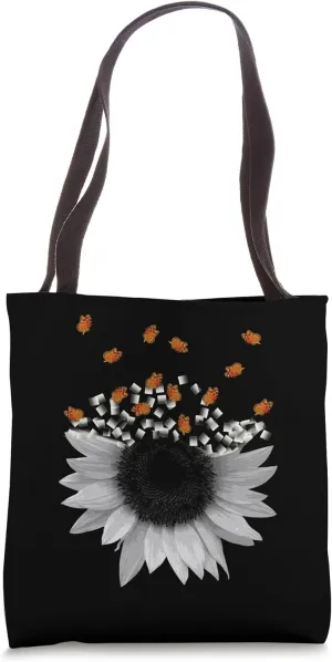 Lovely Sunflower Butterfly Transformation Floral Transition Tote Bag