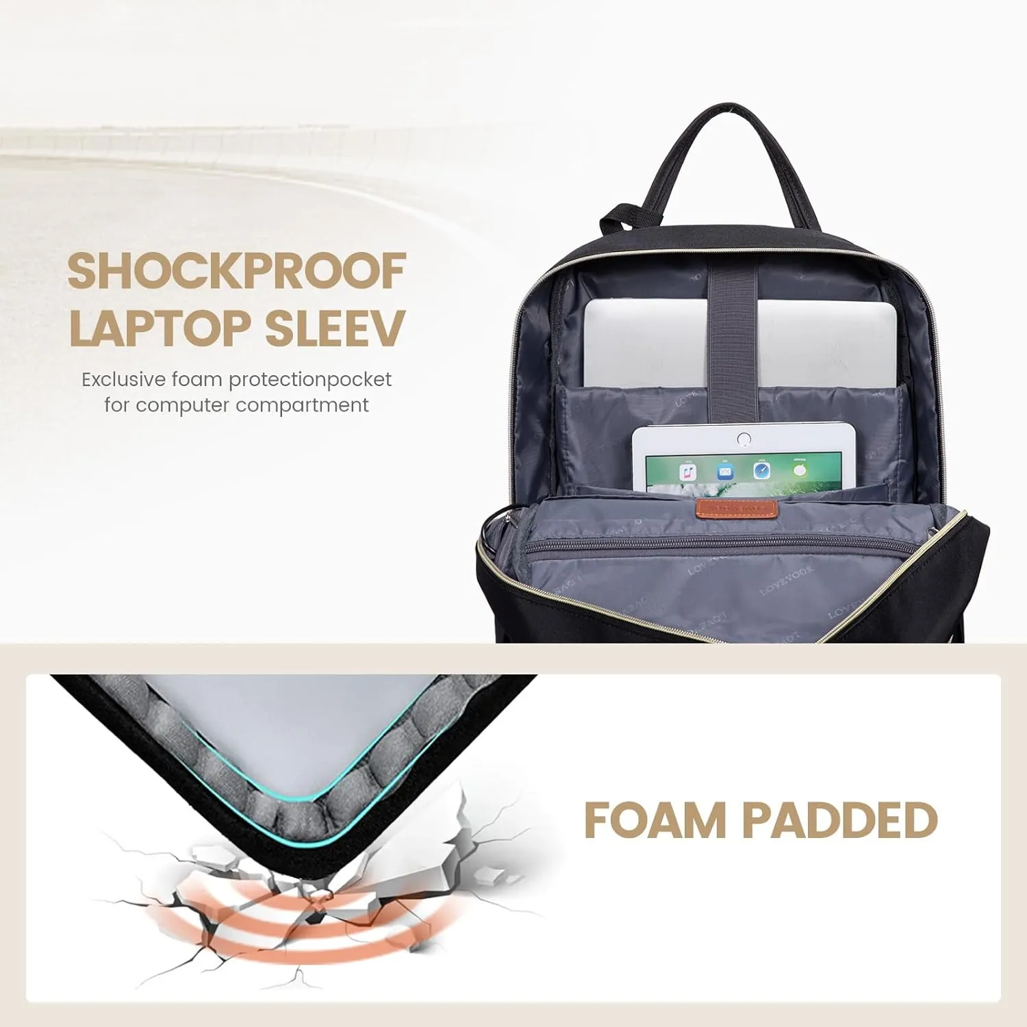 LOVEVOOK Laptop Backpack Women,Large Capacity 18.4 inch Laptop Bag Travel Backpack for Women,Computer Work College Teacher Backpacks with USB Port,Waterproof Personal Item Backpack Casual Daypack