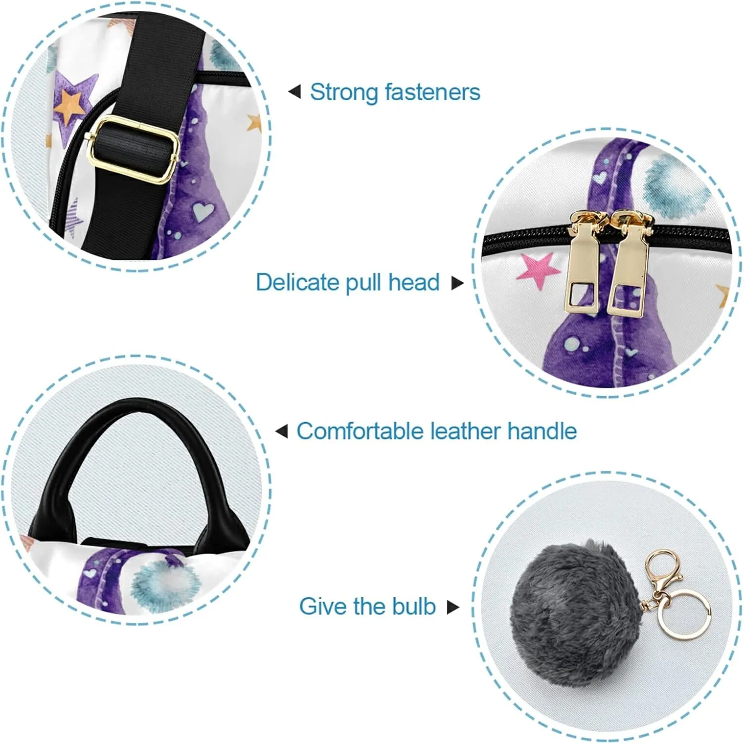 Magic Gnomes Backpacks Purse for Women Girls Ladies Anti Theft Fashion Medium Size Mini Shoulder Bag with Keychain